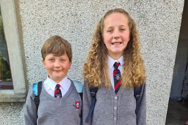Alesha Kidd (10) and Joshua Kidd (9) are in P7 and P6 at Carrickfergus Model Primary School.