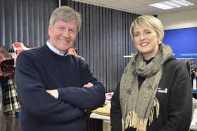Joe Mahon and Georgina Kee during rehearsals for The Unfinished Broadside. Pictures: Westway Films.