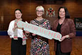 CelebrateHER this International Women’s Day – major Coleraine conference set to bring 300 women together at Ulster University on Tuesday, March 4 for a day of inspiration and networking. Pictured announcing the highly anticipated event are (L-R): Alumni Relations Manager, Ulster University, Kathy Morrow; Deputy Mayor of Causeway Coast and Glens Borough Council, Tanya Stirling; and CEO of Enterprise Causeway, Jayne Taggart. CREDIT ENTERPRISE CAUSEWAY