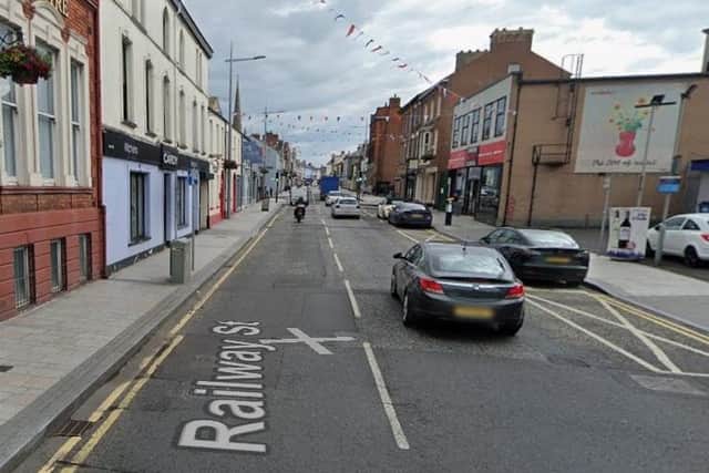 Driving ban for man who had a coughing fit and lost control of his vehicle, crashing on Railway Street in Lisburn. Pic credit: Google