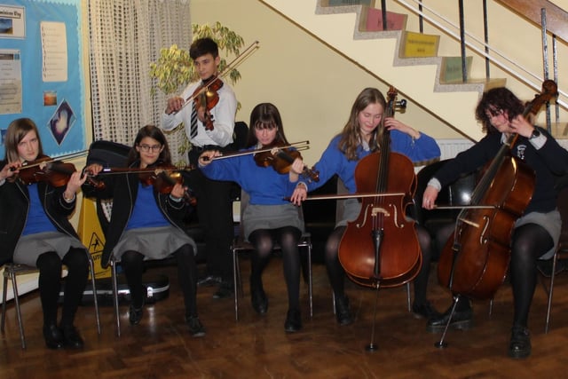 The musicians entertaining guests at Dominican College open night and morning