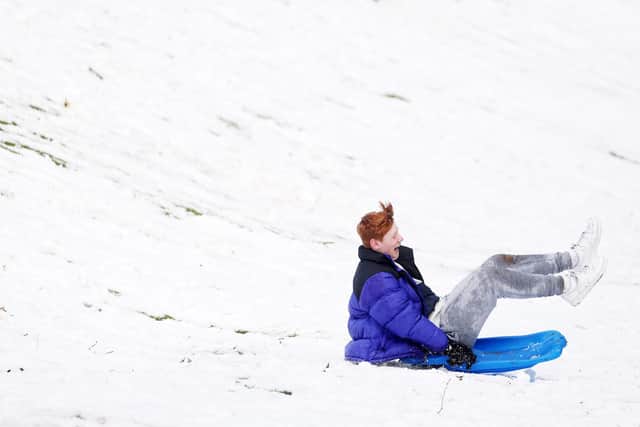 Enjoying the snow over the past few days at Stormont in east Belfast. A further yellow weather warning for snow and ice has been put in place for parts of Northern Ireland. Picture: Jonathan Porter/PressEye