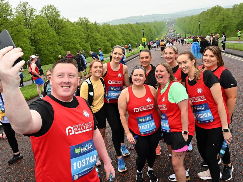 Making memories at the start of the race.