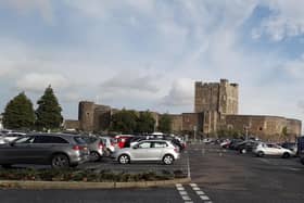 Carrickfergus Castle Car Park. Pic: Local Democracy Reporting Service