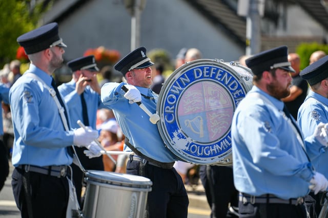Keeping the beat during the Ballyclare parade.