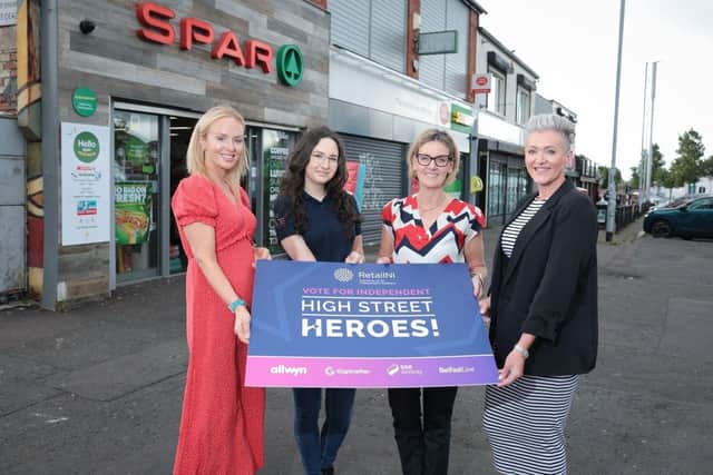 Suzanne Kirk, SSE Airtricity; Estera Obuchowska, Gig Grafter; Helen Wall, Retail NI and Julie Kerr, National Lottery operator Allwyn.