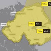 The Met Office has issued Yellow warnings for wind and rain in Northern Ireland. Photo by Met Office