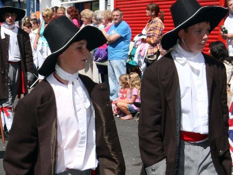 In pageant costume for the Twelfth in Larne. NT29-003FP