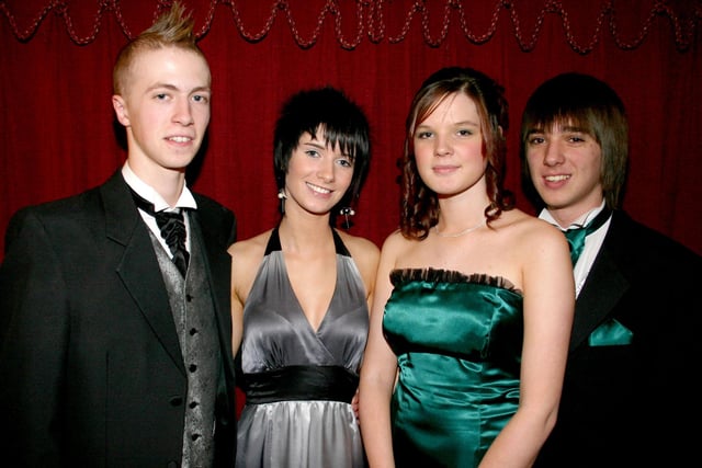 All smiles for the camera as these pupils of Ballymoney High School attend their annual formal held at the Royal Court Hotel, Portrush in 2007.