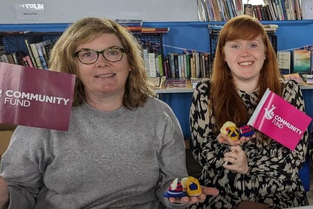 Helen and Catherine at Knit and Natter. Credit National Lottery