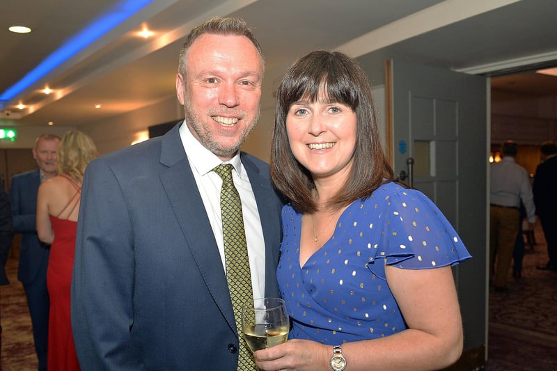 David and Karen Herron pictured at the annversary dinner on Friday evening. LM25-214.