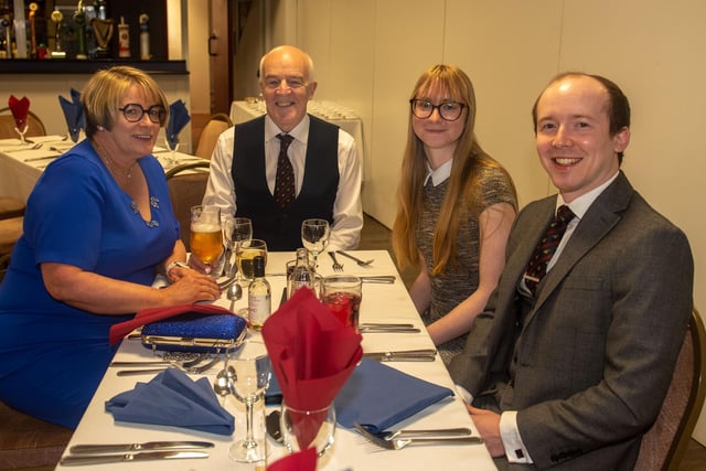 The Best table...Members of the Best family pictured at the Laurelvale Cricket Club 150th anniversary dinner.Included are from left, Mirva, Wesley, Abi and Callum. PT15-231.