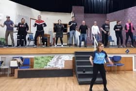 The cast of Mrs Browne's Nosey Neighbours Part 2 pictured at rehearsals. Credit: Submitted