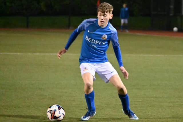 Harry in action for Glenavon.