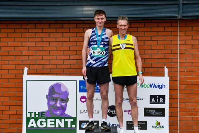 10k winners at the Portadown Festival of Running - 1. Stephen Lunn; 2. Colin McDowell. Picture: Mervyn McKeown
