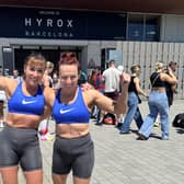 Penny Lindsay (left) and Janice Plumb celebrating success in Barcelona. Photo: submitted