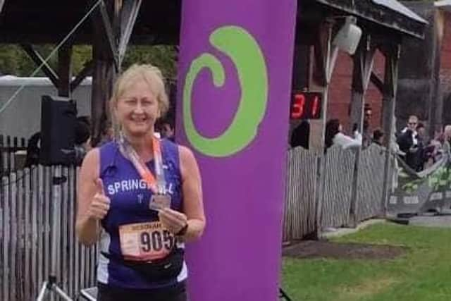 Deborah Archibald at the Ottawa Fall Colours 10k. Credit David McGaffin