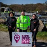 Lucy Whitford, managing director at RES, with Helen Tomb from Live Here Love Her, and Stephen McGrugan from Mid and East Antrim Borough Council