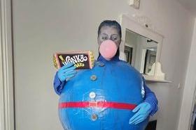 The gum-chewing Violet Beauregarde who blew up into a blueberry in Willy Wonka's chocolate factory
