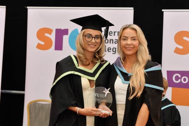 Michaela O’Neill from Lurgan who undertook the Counselling Studies Level 4 Certificate at the college’s Banbridge campus. Michaela was the 2026 recipient of the ‘Outstanding Classmate’ award and was presented with her award by Caroline McKenna, Educator.