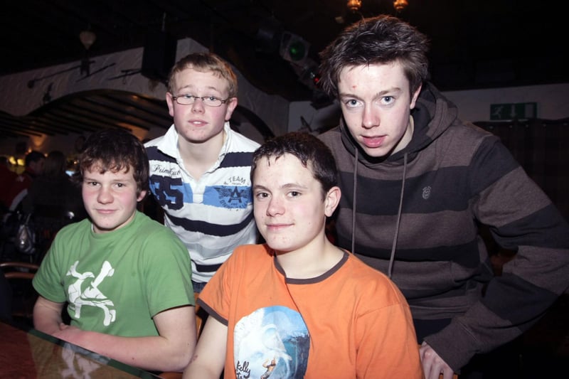These four young lads went under the name of 'The Runners-Up' during a quiz which was held by Kilraughts YFC in 2009