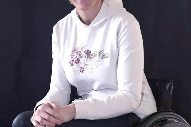 Disabled motorcyclist Claire Lomas who will ride a lap of the North West 200 course in May for charity.