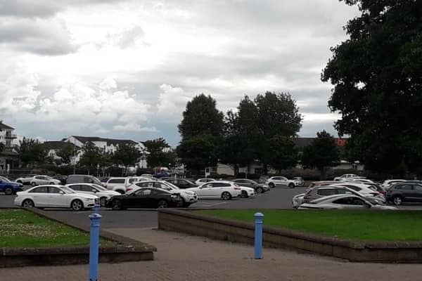 Carrickfergus Castle Car Park. Photo by: Local Democracy Reporting Service