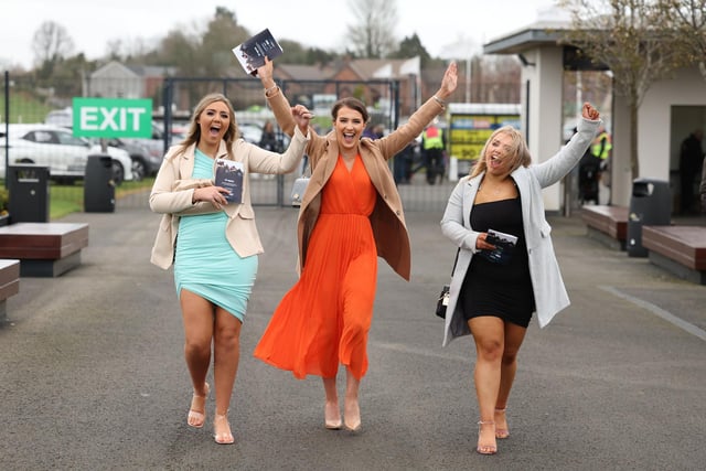 Racegoers pictured at Down Royal on St Patrick's Day.
