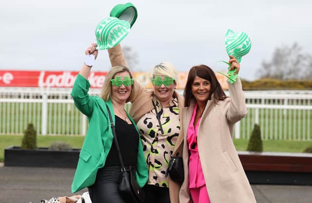 Paula O’Neill, Kerrie Price and Deborah McCullough pictured at Down Royal.