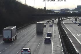 Motorists are being advised to expect delays following a collision on the M2. (Pic: DfI).