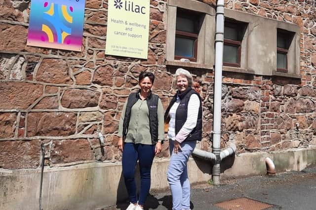 Pictured, from left, are Susan O’Neill, Admin and Client Support officer, Anne Walsh, Chairperson of Lilac Cancer Support which received a £14,160 grant from The National Lottery Community Fund to make improvements to their building to make it accessible for everyone as a Community Health and Wellbeing Hub. Credit: Submitted
