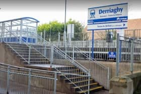 Translink to hold open day to provide information on plans to extend the platforms at Derriaghy station. Pic credit: Google