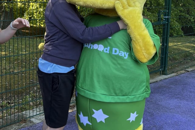 Sperrinview Special School recently welcomed Pantosaurus as part of NSPCC Northern Ireland’s Talk PANTS fortnight.