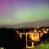 The stunning northern lights dazzling skies above Knaresborough this month.