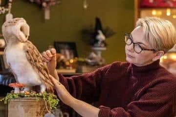 Learn the art of needle felting with Claire McDowell (pictured) and create your own textile sculpture of your faithful friend at the Coleraine workshop. Credit Stone Row Artisans