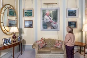 A painted portrait of His Majesty King Charles III, painted by artist Gareth Reid. The painting is included in the new re-hang of Irish Art in the State Drawing Room at Hillsborough Castle and Gardens. Pic credit: Brian Morrison
