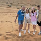 Dunns in the dunes! Family experiencing Dubai desert life.