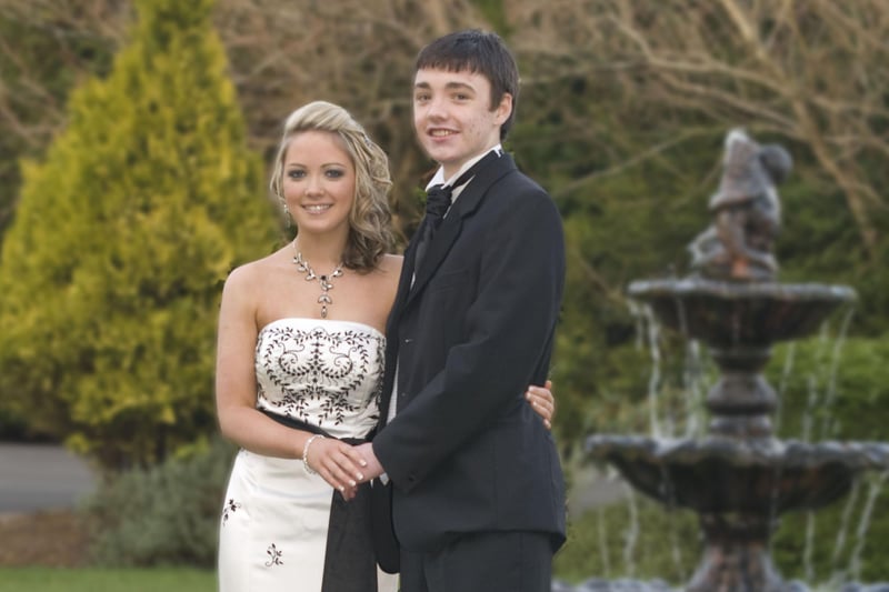 ON THEIR WAY. Claire and Adam, pictured prior to leaving for the Ballycastle High School Formal in 2008