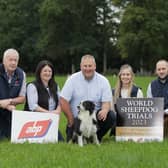 Pictured on a recce of Gill Hall Estate, the venue for the 2023 World Sheep Dog Trials are from left Gerry Mellotte and Heather Pennington of ABP; John McCullough Chairman of the World Sheepdog Trial Committee; with Lisa Burrows and Keith Williamson of ABP Linden Foods. Pic credit: Cliff Donaldson