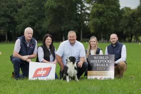 Pictured on a recce of Gill Hall Estate, the venue for the 2023 World Sheep Dog Trials are from left Gerry Mellotte and Heather Pennington of ABP; John McCullough Chairman of the World Sheepdog Trial Committee; with Lisa Burrows and Keith Williamson of ABP Linden Foods. Pic credit: Cliff Donaldson
