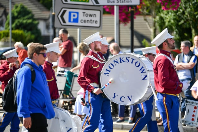 Monkstown YCV Flute Band keep in tune along the route.