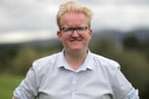 Councillor Gary Hynds calls for action to save Hilden Mill. Pic credit: LDRS