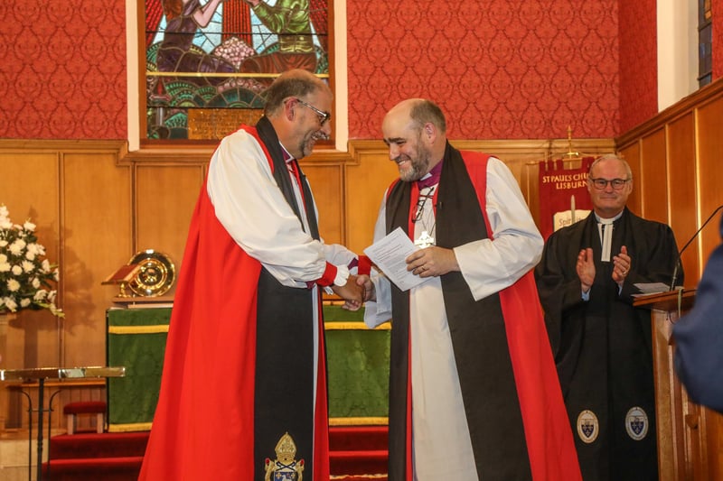 Bishop George Davidson Instituted The Rt Revd Darren McCartney as Rector of St. Paul's Lisburn in front of a full congregation