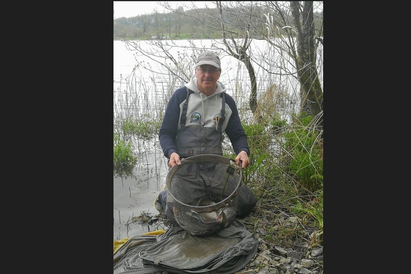 Johnny Keith of Lurgan Coarse Angling Club shows off his catch. He was part of the winning team which won the World Club Feeder Championships at Muckno, Castleblayney, Co Monaghan at the weekend.