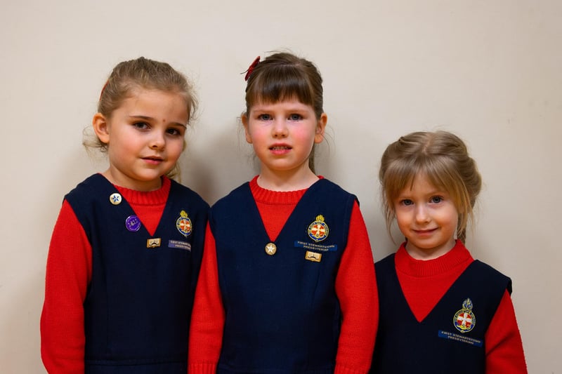 Tiny Tot award winners pictured at First Stewarstown Girls' Brigade Parents Night.