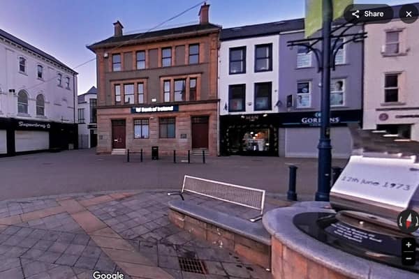 Bank of Ireland Coleraine have recently had a defibrillator installed in their branch and will be hosting a launch event on Friday, June 6 from 9.15am for the local community to receive training on how to use the device in case of an emergency.  CREDIT GOOGLE MAPS