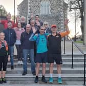 Stephen and Greg getting ready to set off on their run in aid of Lisburn Cathedral. Pic credit: Stephen McLoughlin