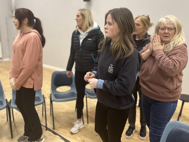Pictured in rehearsals for Ballywillan Drama Group's production of Fiddler on the Roof.