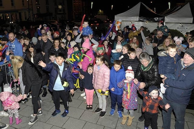 Crowds gathered for the Christmas lights switch-on in Tandragee.