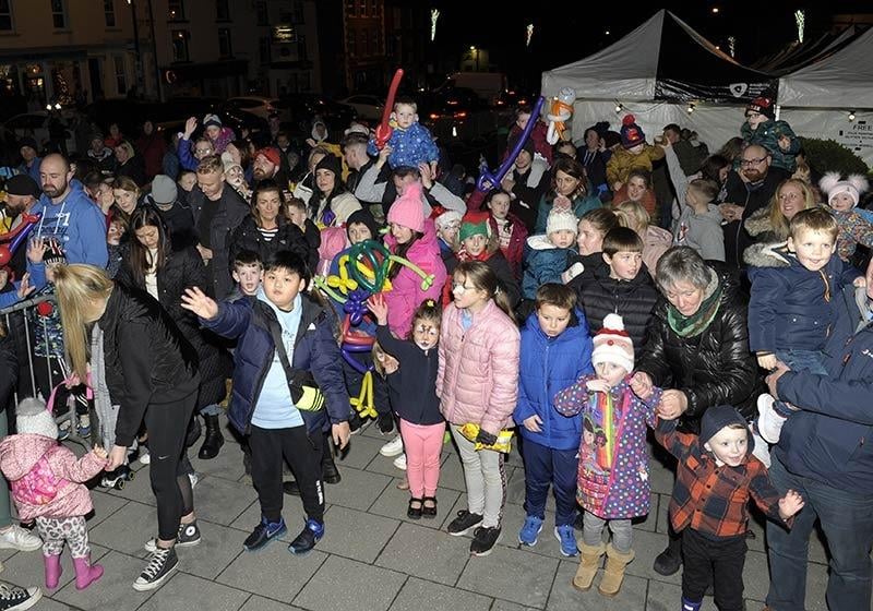 Crowds gathered for the Christmas lights switch-on in Tandragee.